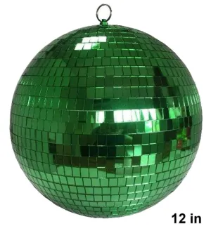 12 INCH GREEN COLOR MIRROR REFLECTION DISCO BALL
