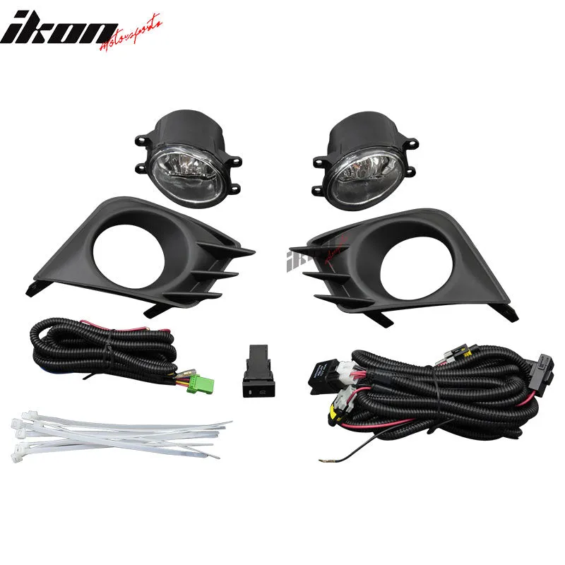 2011-2013  Scion tC Front Clear Fog Lights Driving Lamps Pair   Covers