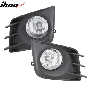 2011-2013  Scion tC Front Clear Fog Lights Driving Lamps Pair   Covers