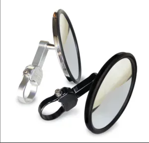 5.0″ Round CONVEX GLASS Billet Arm Side Mirror
