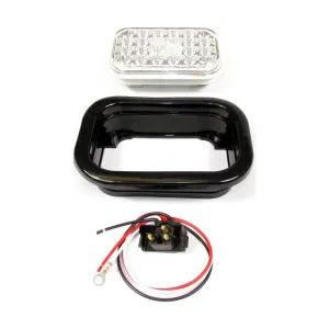 5.3" x  3.4" Amber Rectangular Tail/Turn Led Light With 24 Leds And Clear Lens | F235289
