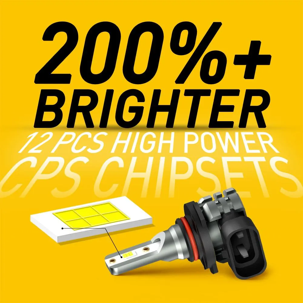 9006/HB4 LED Fog Light Bulbs, 4000 Lumens Extremely Bright with CSP Chip
