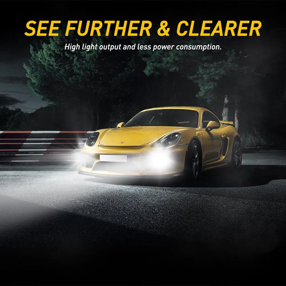 9006/HB4 LED Fog Light Bulbs, 4000 Lumens Extremely Bright with CSP Chip
