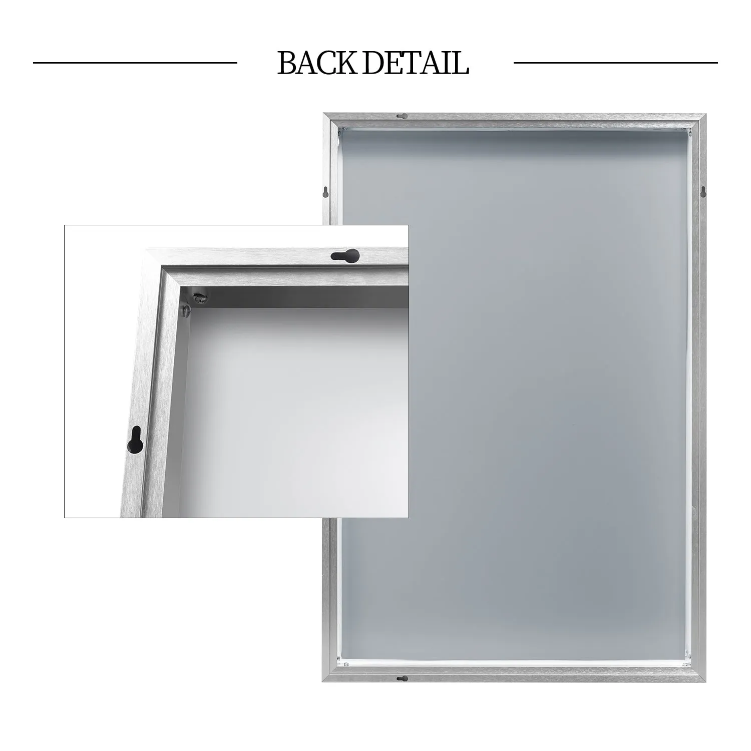 Aluminum Framed Contemporary Bathroom Vanity Wall Mirror