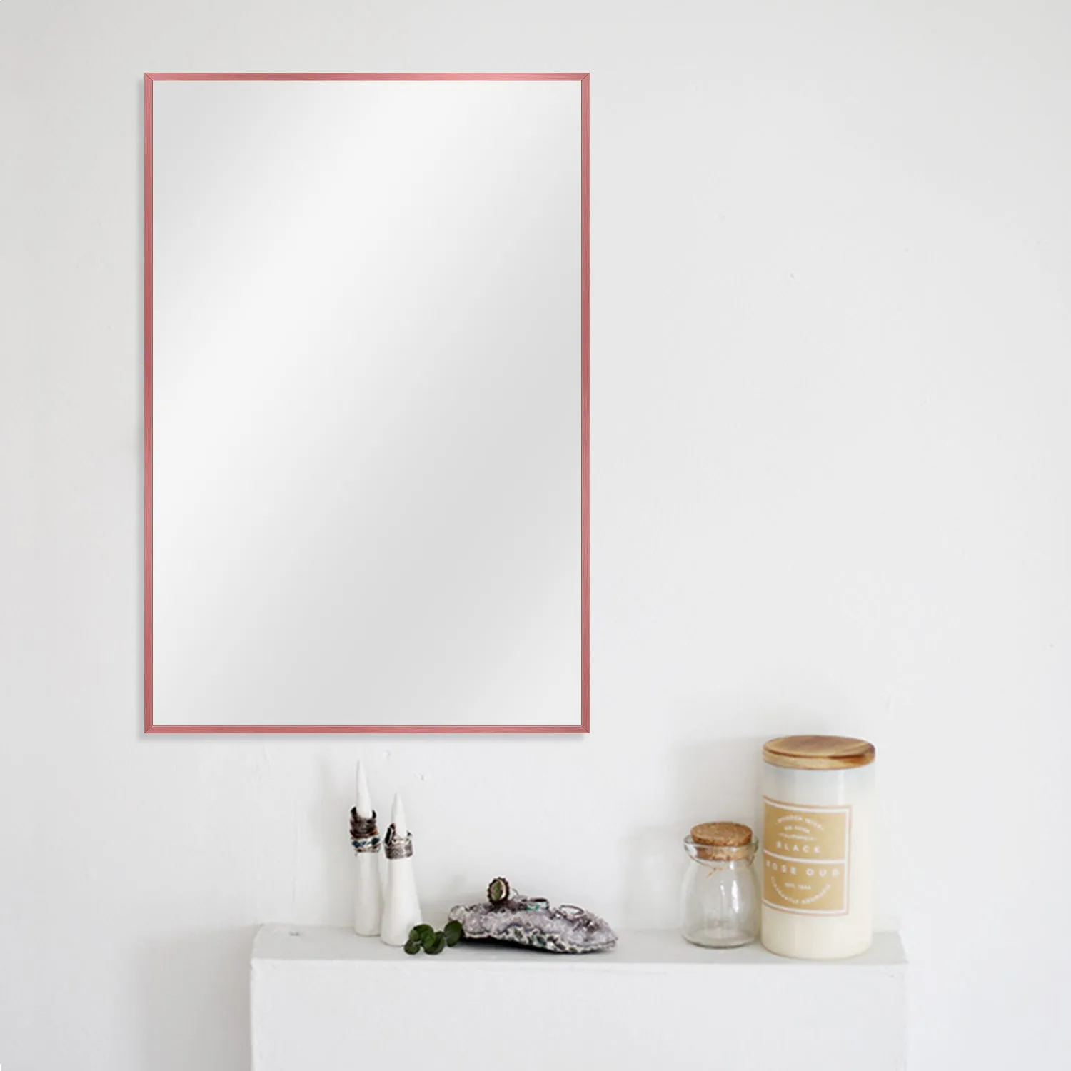 Aluminum Framed Contemporary Bathroom Vanity Wall Mirror