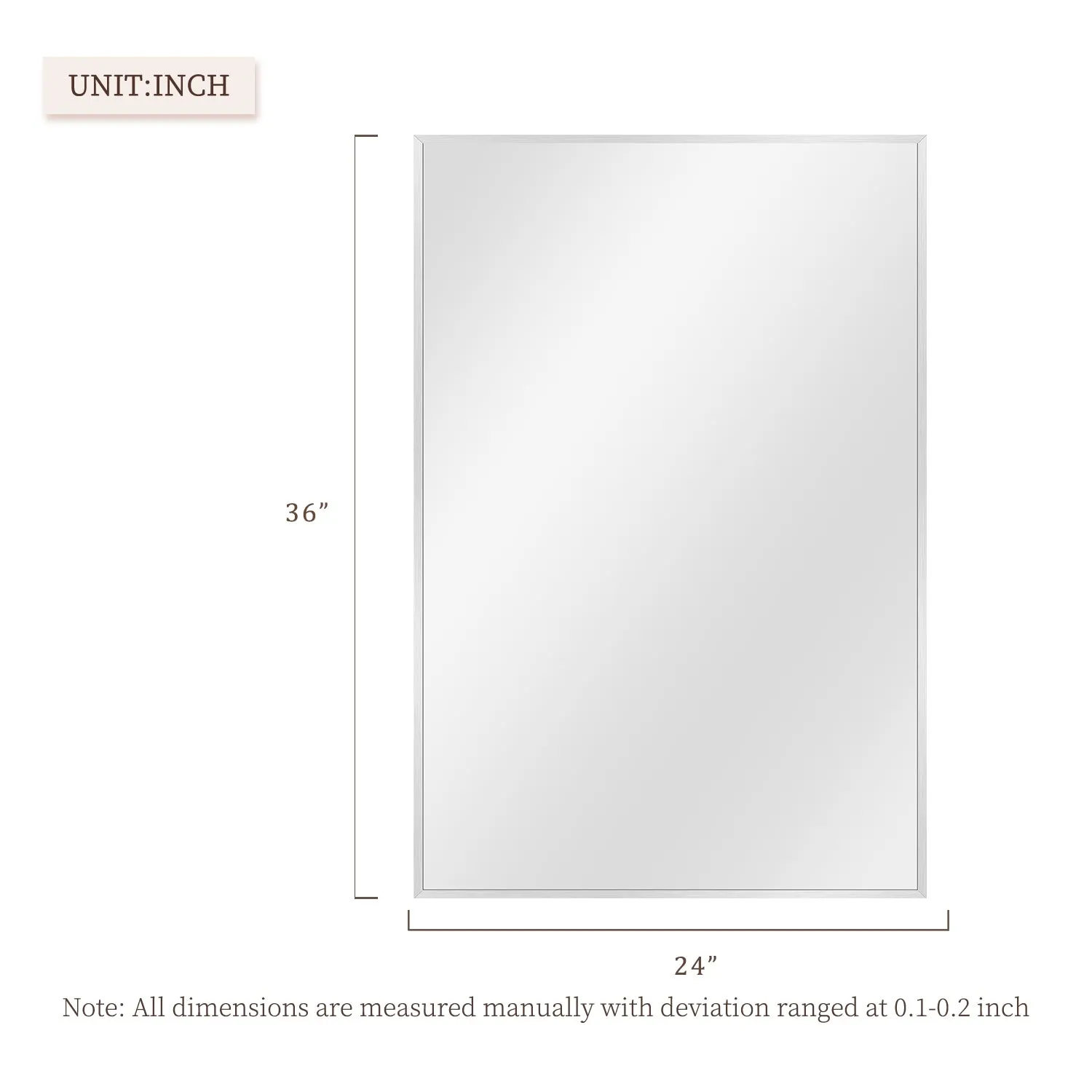 Aluminum Framed Contemporary Bathroom Vanity Wall Mirror