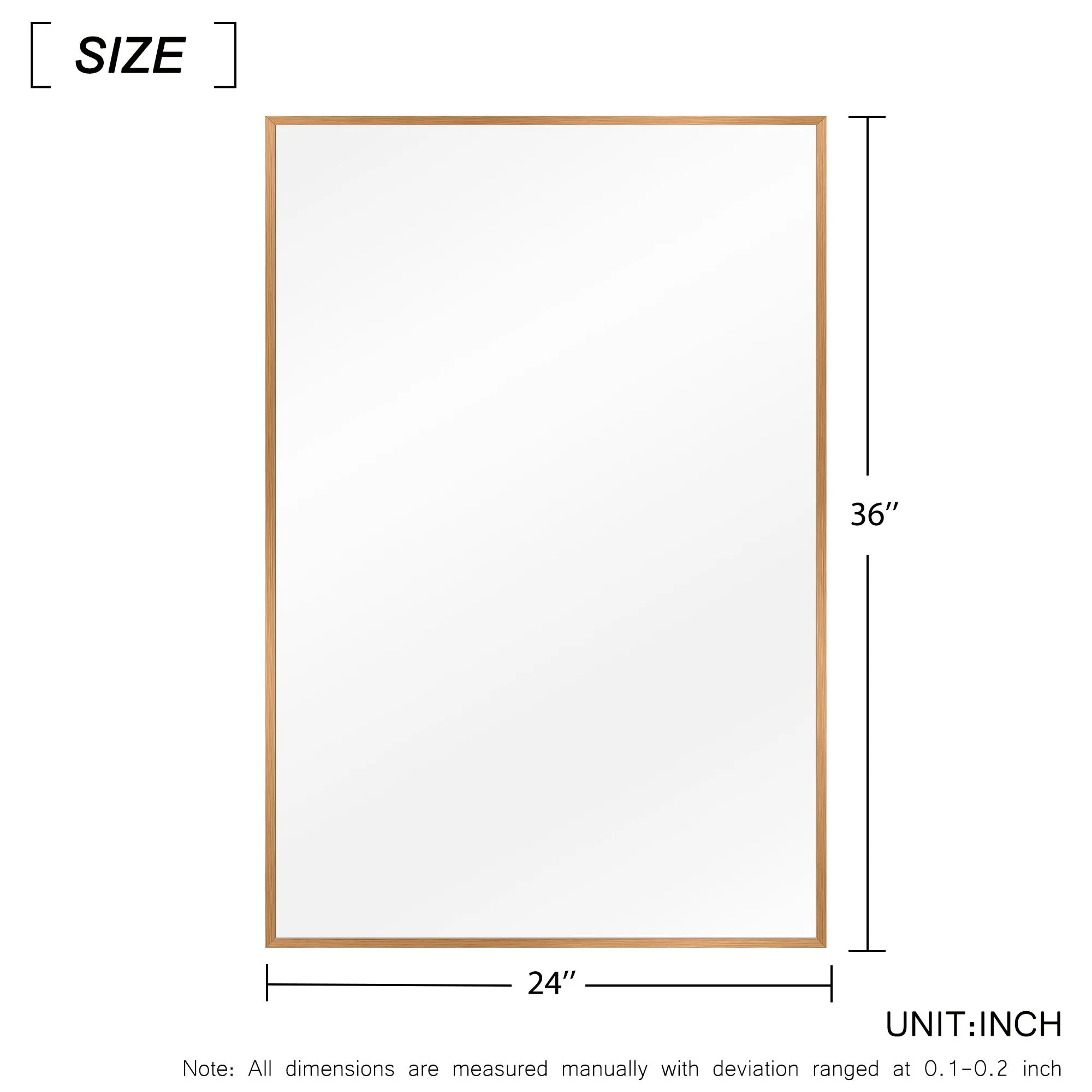 Aluminum Framed Contemporary Bathroom Vanity Wall Mirror