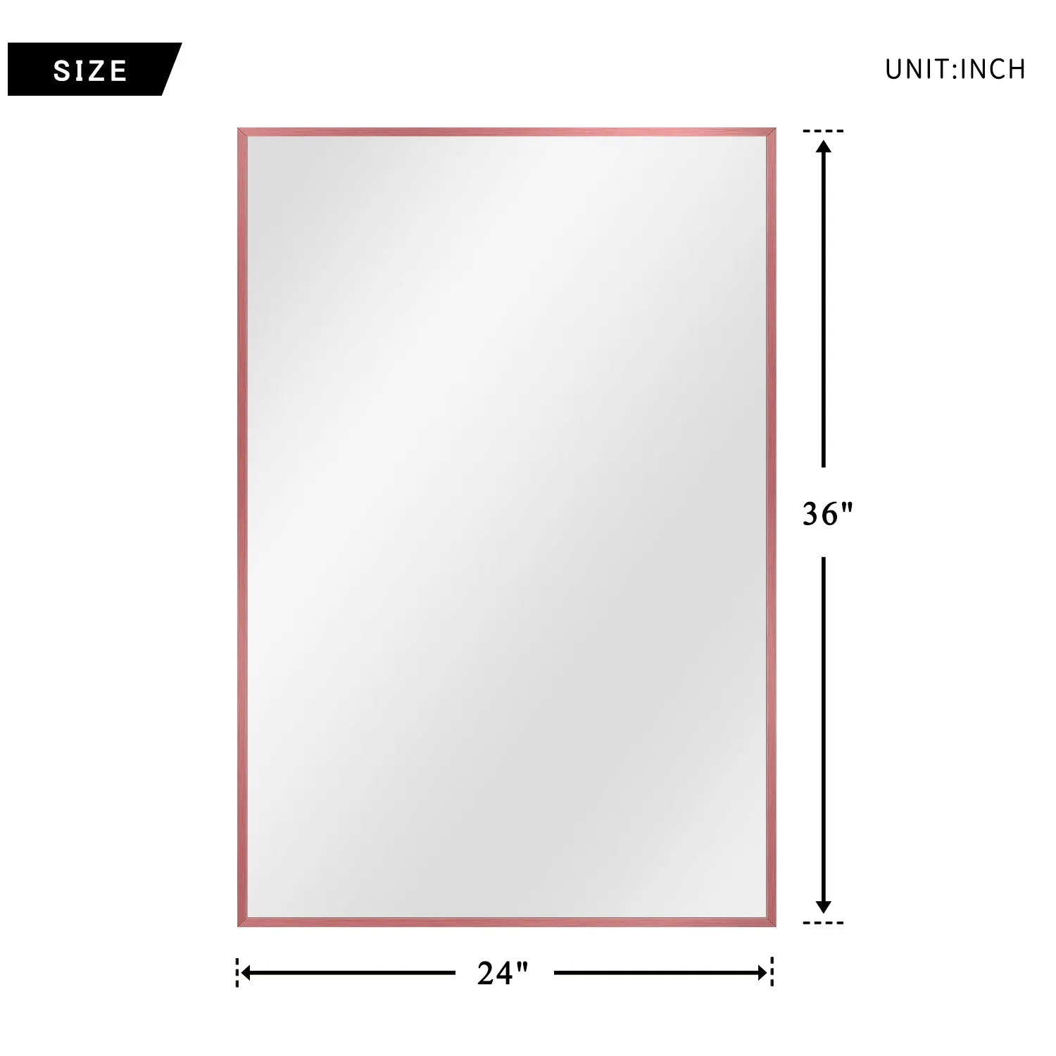 Aluminum Framed Contemporary Bathroom Vanity Wall Mirror