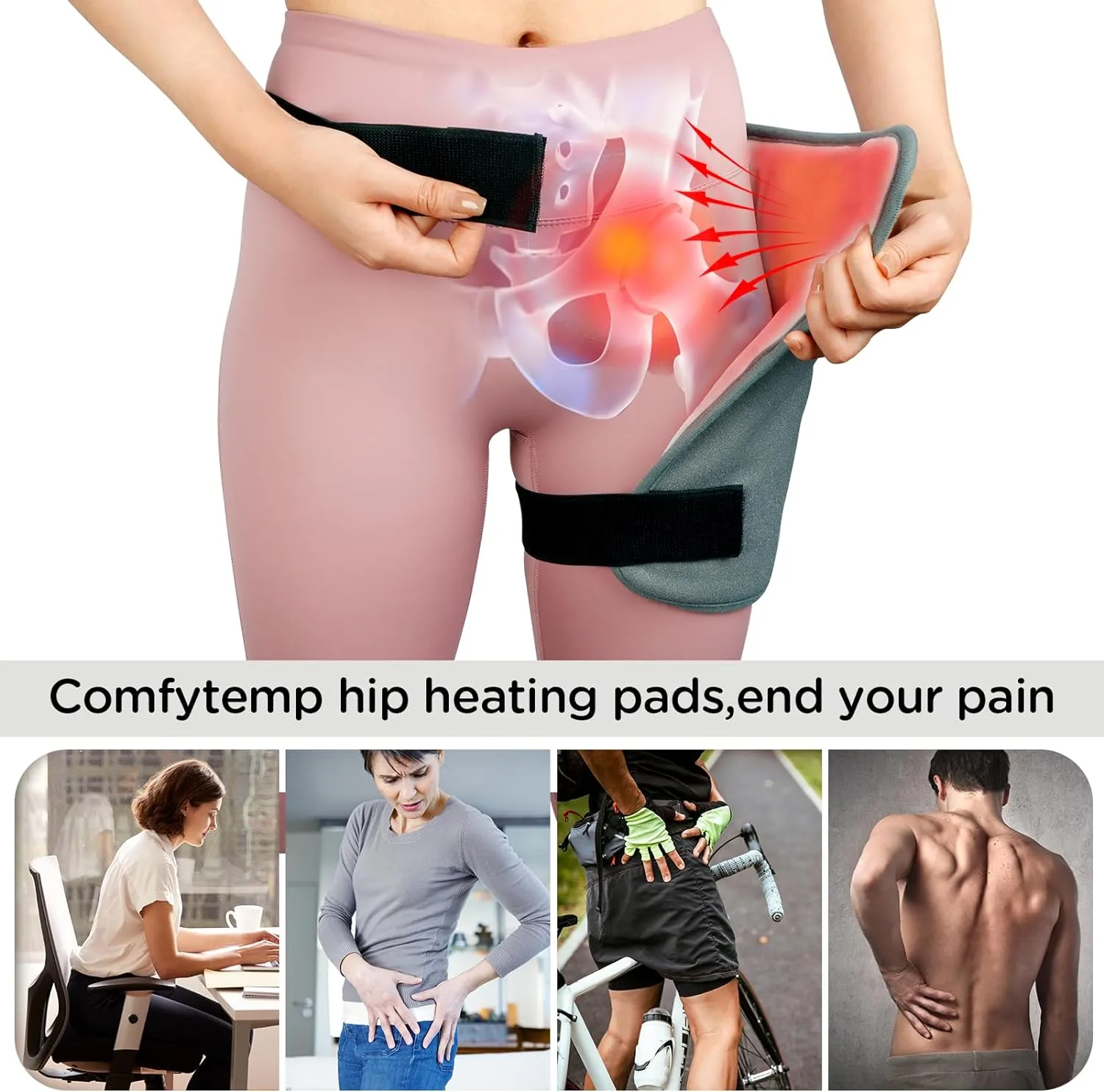 Comfytemp Hip Heating Pad for Hip/Sciatica Pain Relief