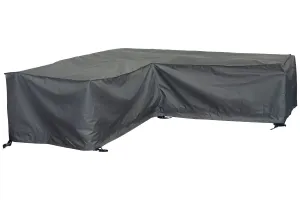 Deep L Shape Sectional- Grey Vinyl
