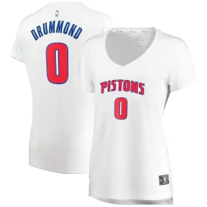 Detroit Pistons Andre Drummond Fanatics Branded Replica Fast Break Player Association Jersey Womens - White | Ireland V8355B5