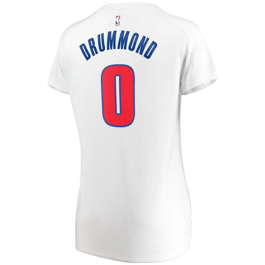 Detroit Pistons Andre Drummond Fanatics Branded Replica Fast Break Player Association Jersey Womens - White | Ireland V8355B5