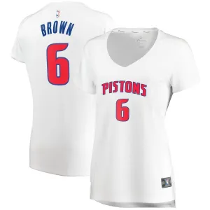 Detroit Pistons Bruce Brown Fanatics Branded Replica Fast Break Player Association Jersey Womens - White | Ireland D7674F8