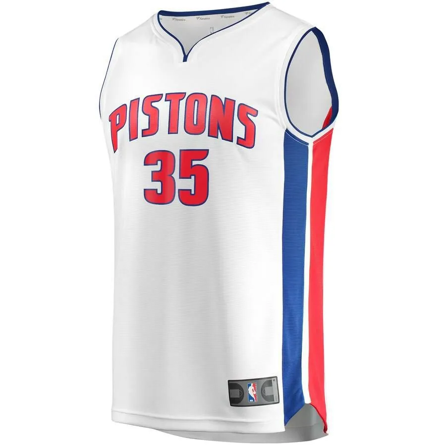 Detroit Pistons Christian Wood Fanatics Branded Replica Fast Break Player Association Jersey Kids - White | Ireland Y2161O9