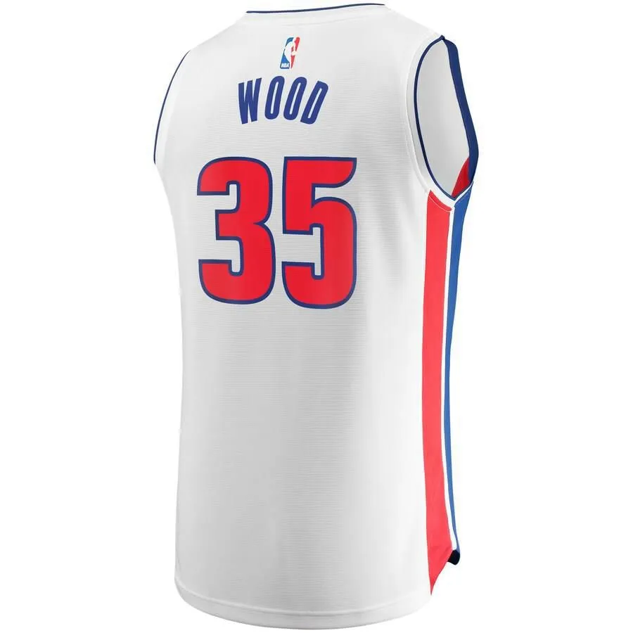 Detroit Pistons Christian Wood Fanatics Branded Replica Fast Break Player Association Jersey Kids - White | Ireland Y2161O9
