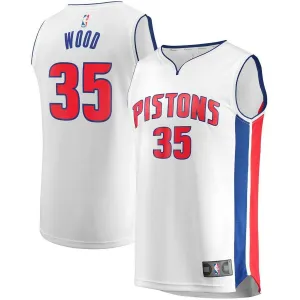 Detroit Pistons Christian Wood Fanatics Branded Replica Fast Break Player Association Jersey Kids - White | Ireland Y2161O9