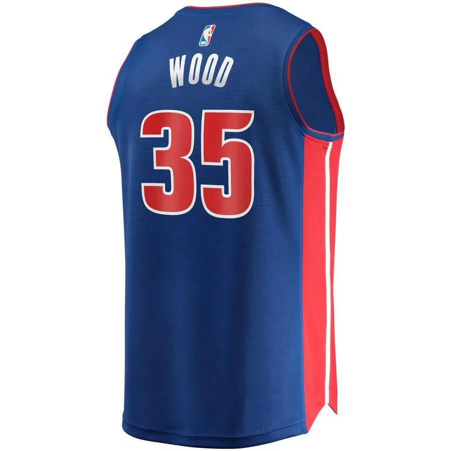 Detroit Pistons Christian Wood Fanatics Branded Replica Fast Break Player Icon Jersey Kids - Blue | Ireland I7862H5