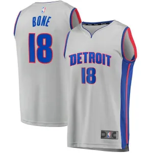 Detroit Pistons Jordan Bone Fanatics Branded Replica Fast Break Player Statement Jersey Kids - Grey | Ireland F9046K6