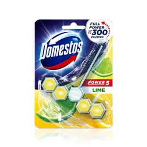 Domestos Power 5 Rim Blocks Lime 55G