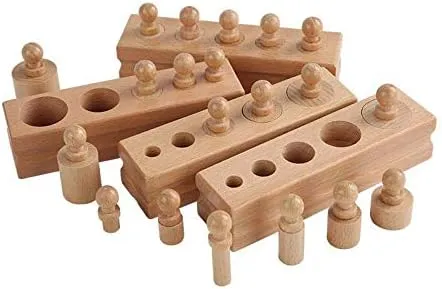 Enhance Toddlers Sensorial Skills with Montessori MiniCylinder Blocks