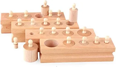 Enhance Toddlers Sensorial Skills with Montessori MiniCylinder Blocks