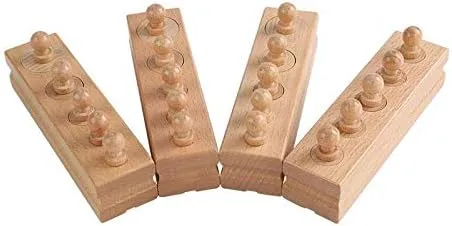 Enhance Toddlers Sensorial Skills with Montessori MiniCylinder Blocks