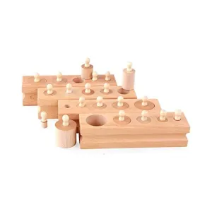 Enhance Toddlers Sensorial Skills with Montessori MiniCylinder Blocks