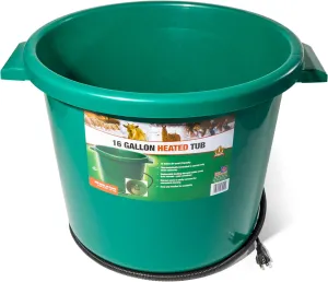 Farm Innovators 16 Gallon Heated Tub Bucket, Green
