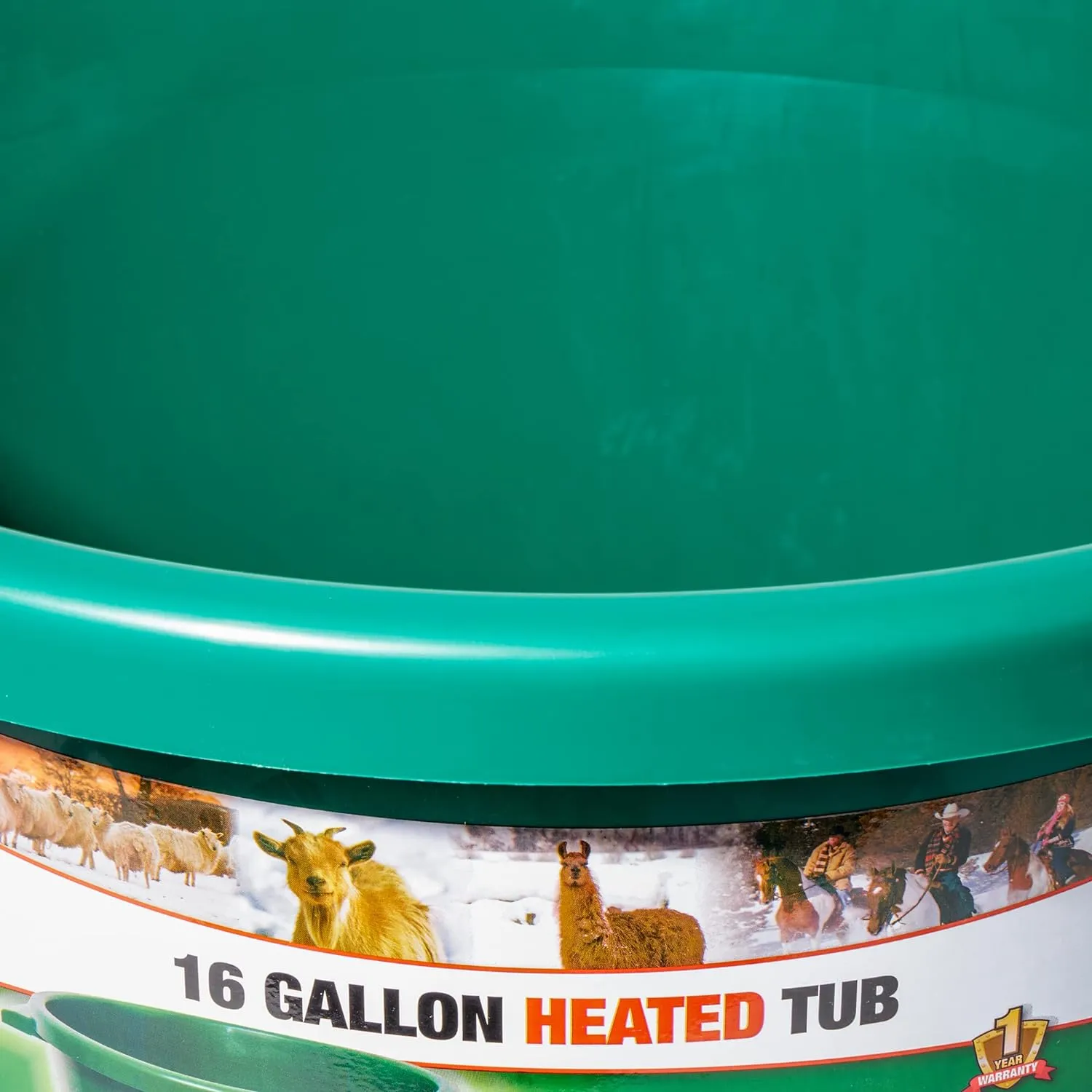 Farm Innovators 16 Gallon Heated Tub Bucket, Green