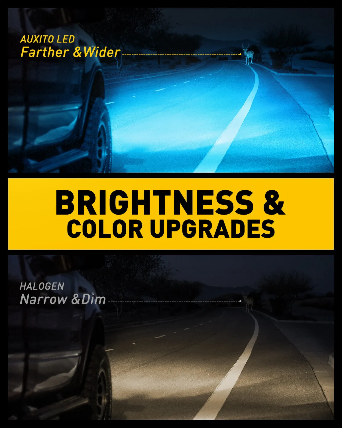 H11 H8 LED Fog Light Bulbs 8000K Ice Blue Cool Appearance Upgraded Brightness Penetration