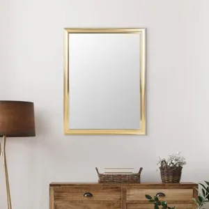 Home Centre Reflection Auric Gold Tunes Glass Wall Mirror - 50x65cm