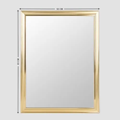 Home Centre Reflection Auric Gold Tunes Glass Wall Mirror - 50x65cm