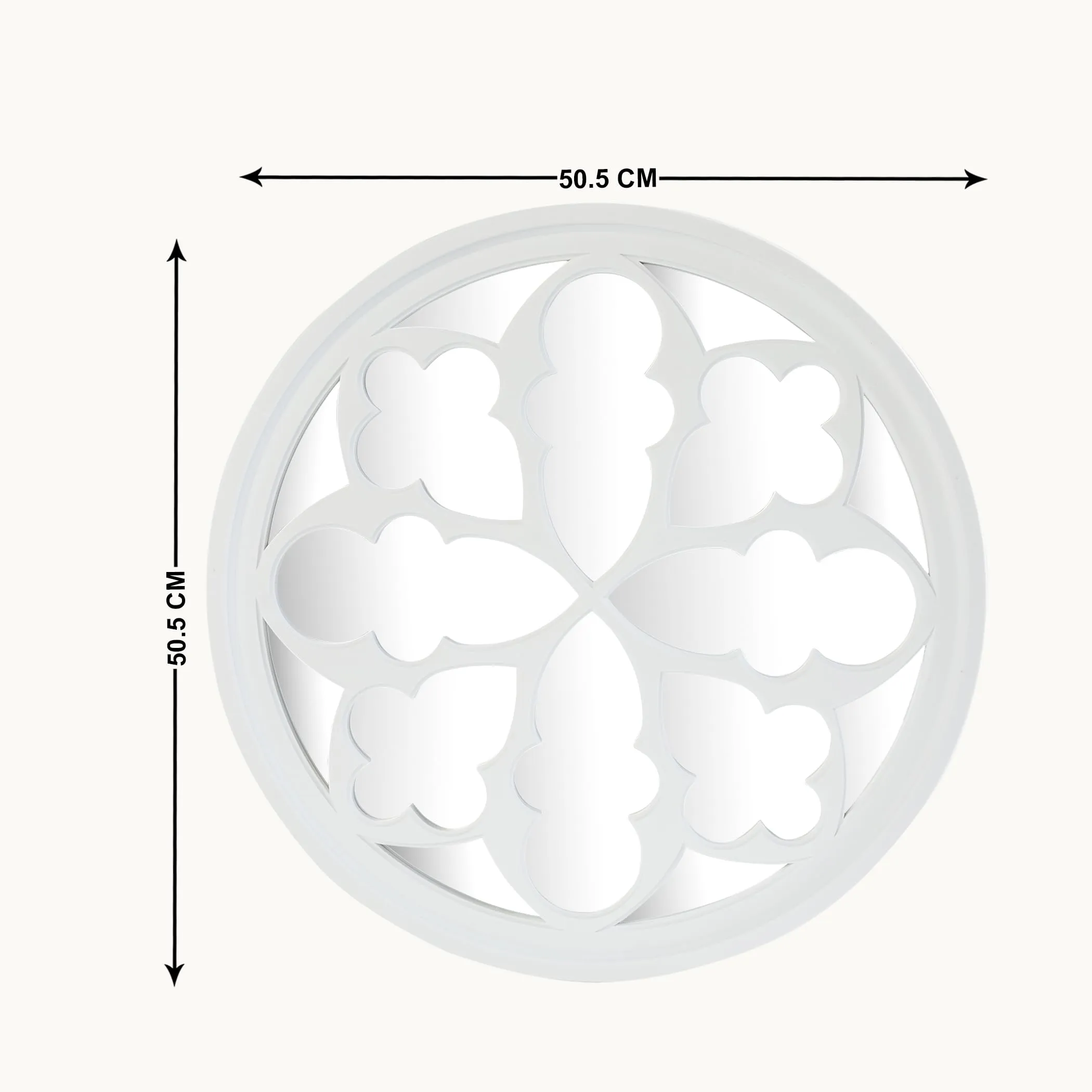 Home Centre Reflection Classic Polypropylene Round Decorative Wall Mirror - 50.5cm