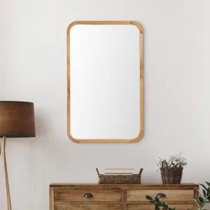 Home Centre SS24 Rectangular Wooden MIRROR-1A-80X50CM-NATURAL