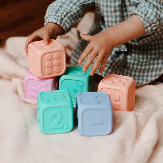 Jellystone My First Dice - Soft Blue & Soft Mint