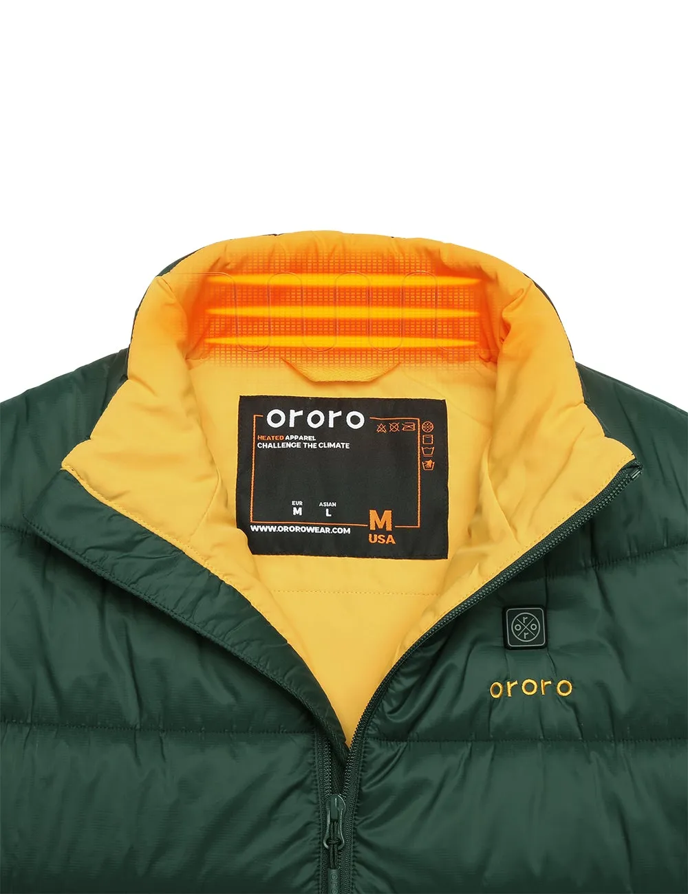 Men's Classic Heated Vest - Green & Gold