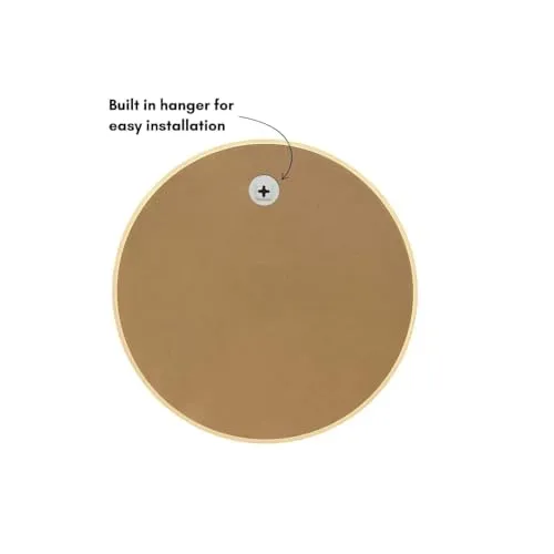 NEW METAL TRENDS Round Wall Mirror I Metal Frame I Modern Design Metal Frame I Bathroom Wash Basin, Bedroom, Drawing Room (Gold, 24 Inch)