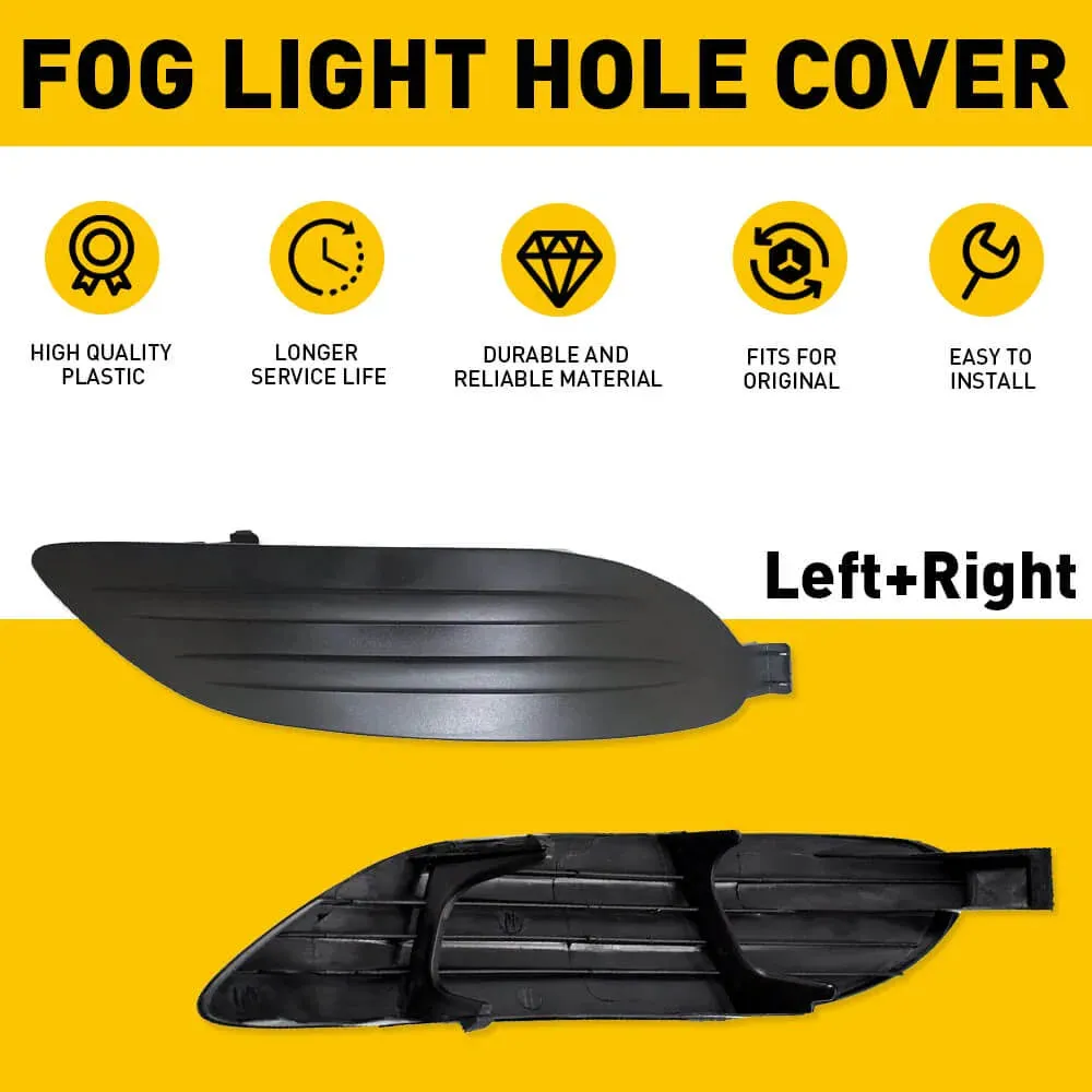 Pair Fog Light Cover Set Replacement for 2005-2008 Toyota Corolla