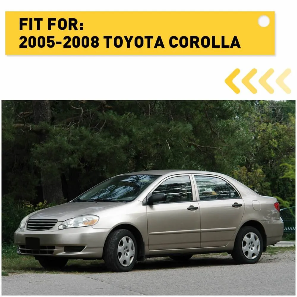 Pair Fog Light Cover Set Replacement for 2005-2008 Toyota Corolla