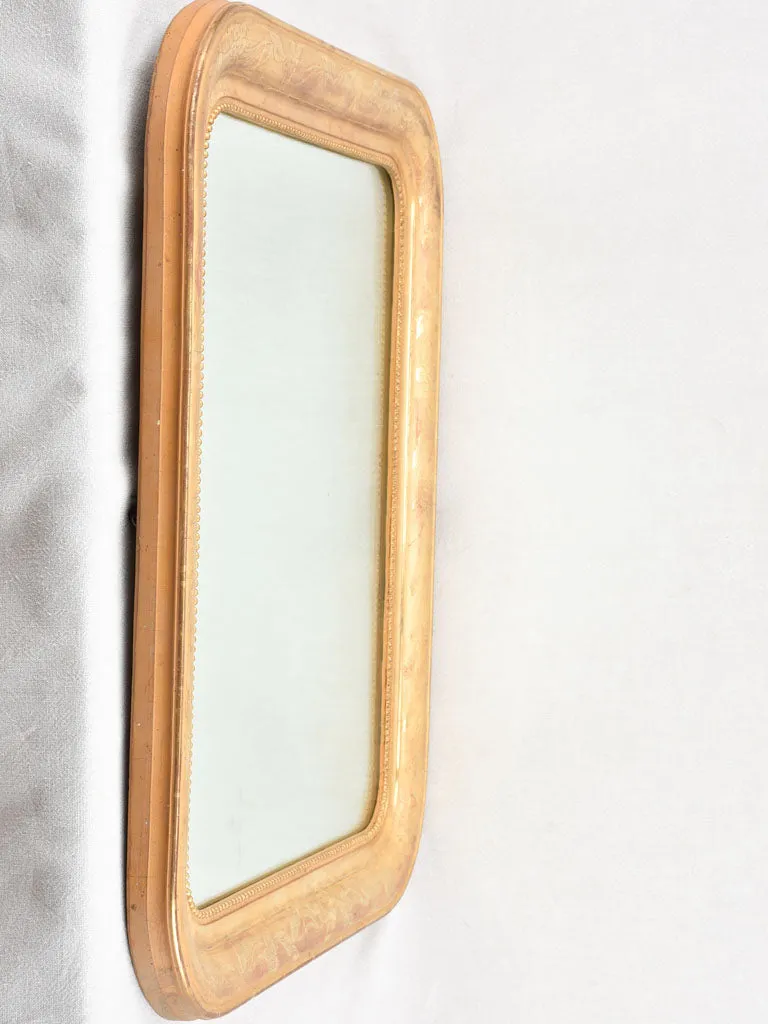 Pair of Napoleon III gilded mirrors with rounded corners 31" x 27¼"