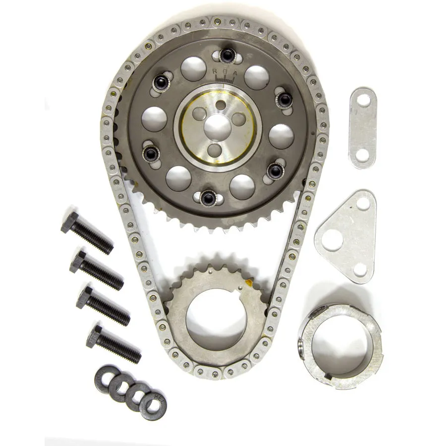 Rollmaster / Romac Gold Series Double Roller Timing Chain Set - Keyway Adjustable - Needle Bearing - Billet  - GM LS-Series CS1265