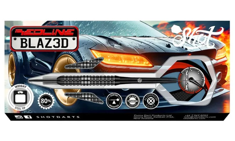 Shot! Redline BLAZ3D Steel Tip Dart Set