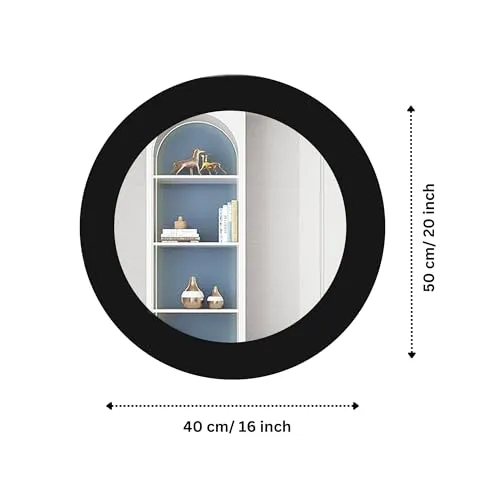 Sleek Round Bathroom/Basin Mirror | Wall Mounted Mirror for Home, Bedroom and Bathroom Reflective Surface | Ideal for Modern Bathrooms (16X20)