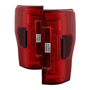 Spyder Ford 17-18 F250 Superduty LED Tail Lights Red Blind Spot