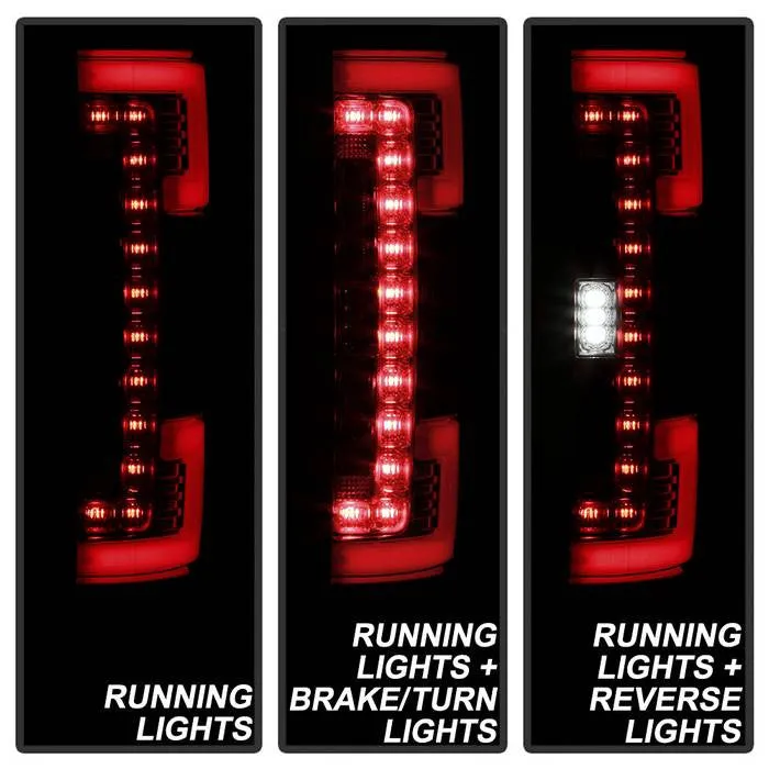 Spyder Ford 17-18 F250 Superduty LED Tail Lights Red Blind Spot