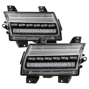 Spyder LED Front Bumper Lights Jeep Gladiator (20-21) [Halogen Model Only] Sequential Signal - Chrome Housing