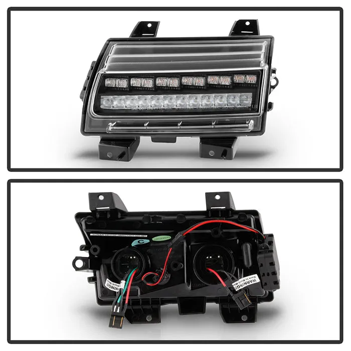 Spyder LED Front Bumper Lights Jeep Gladiator (20-21) [Halogen Model Only] Sequential Signal - Chrome Housing