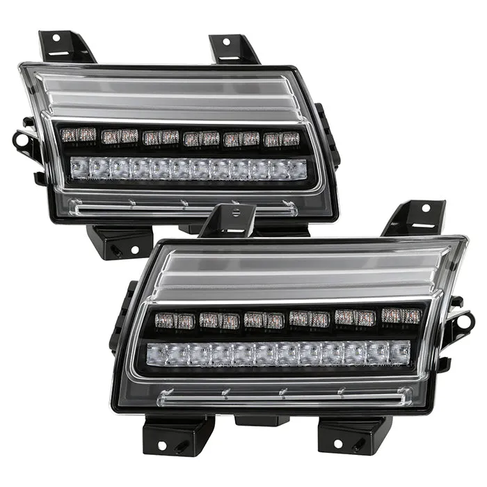 Spyder LED Front Bumper Lights Jeep Gladiator (20-21) [Halogen Model Only] Sequential Signal - Chrome Housing