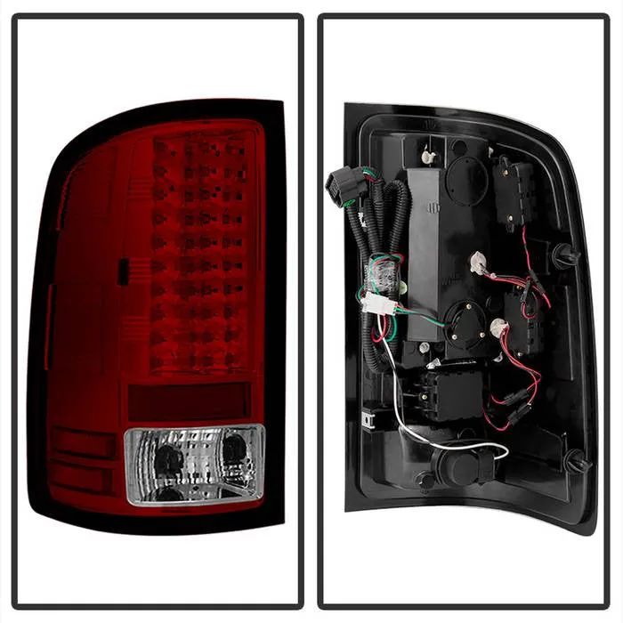 Spyder Sierra 07-13 1500 2500HD/3500HD LED Bar Tail Lights Red