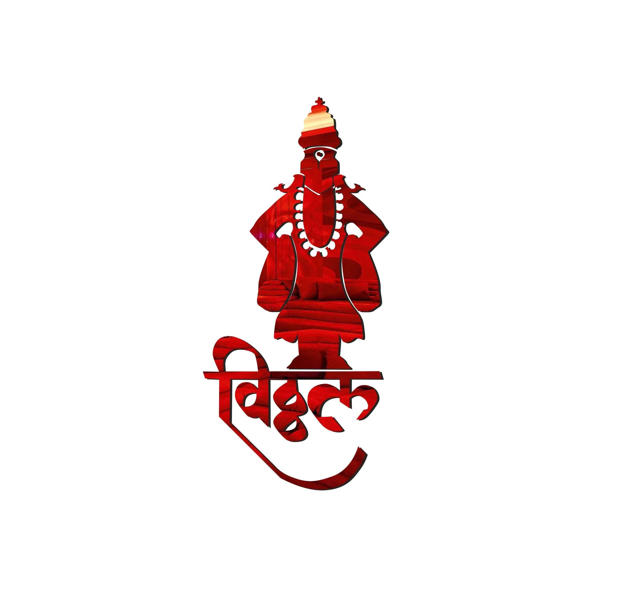 Sticker Hub Shri Krishna Acrylic 3D Mirror Wall Sticker (Red)_MR196